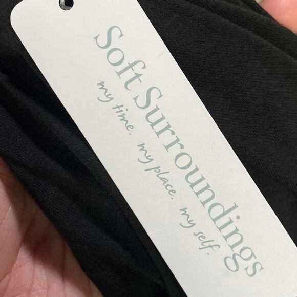 Soft Surroundings Santiago Midi Tank Dress Sleeveless Jersey Knit Black NEW M - Picture 8 of 9